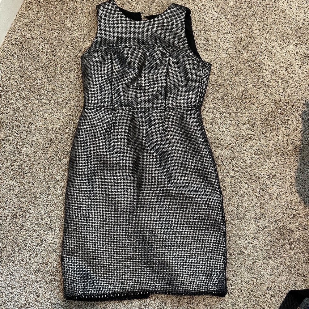 Banana Republic mini dress black & silver shimmer